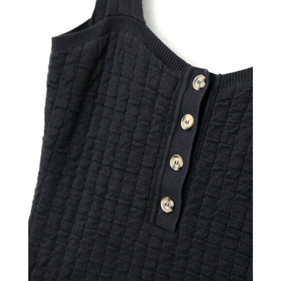 Free People FP Beach Short And Sweet Mini Dress S Black Button Back Soft Comfy - Picture 10 of 14